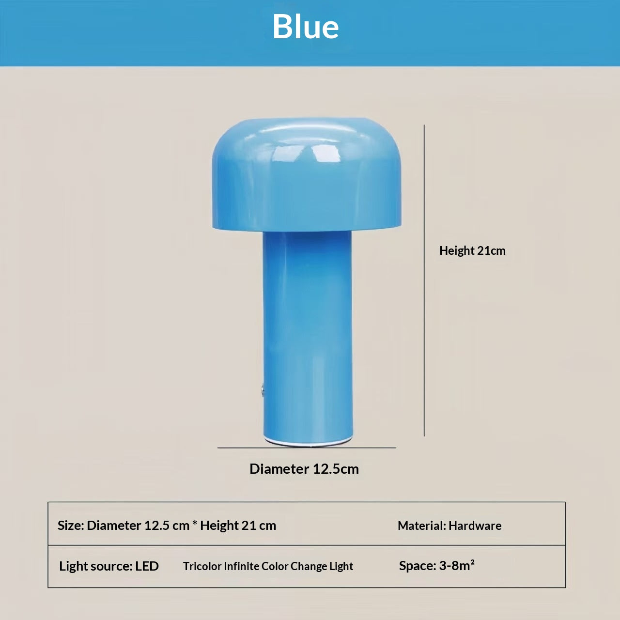 Designer Mushroom Rechargeable Table Lamp