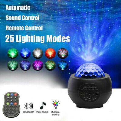 LED Galaxy Star Projector — Ocean Wave Night Light with Bluetooth Speaker