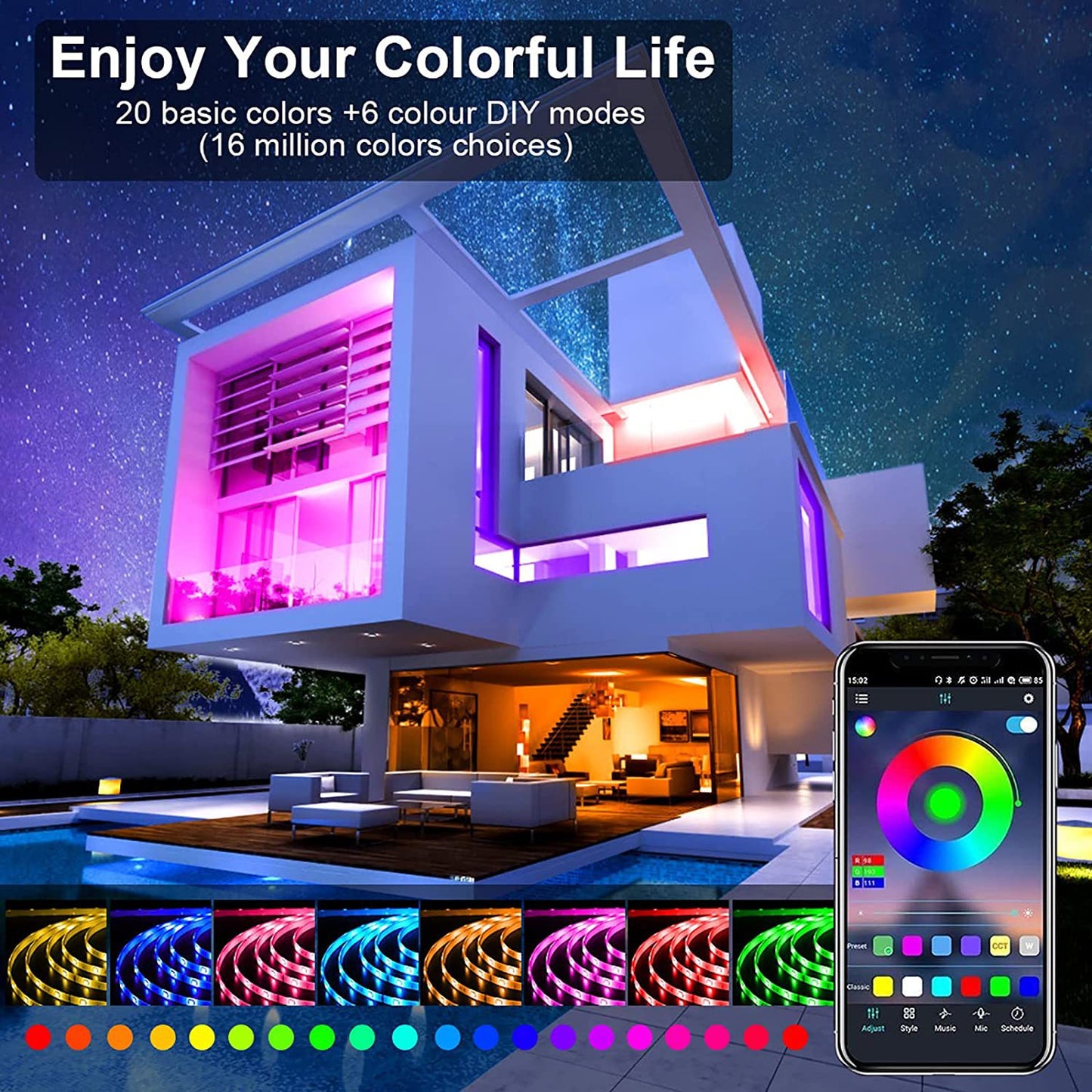 RGB Bluetooth Smart LED Light Strip
