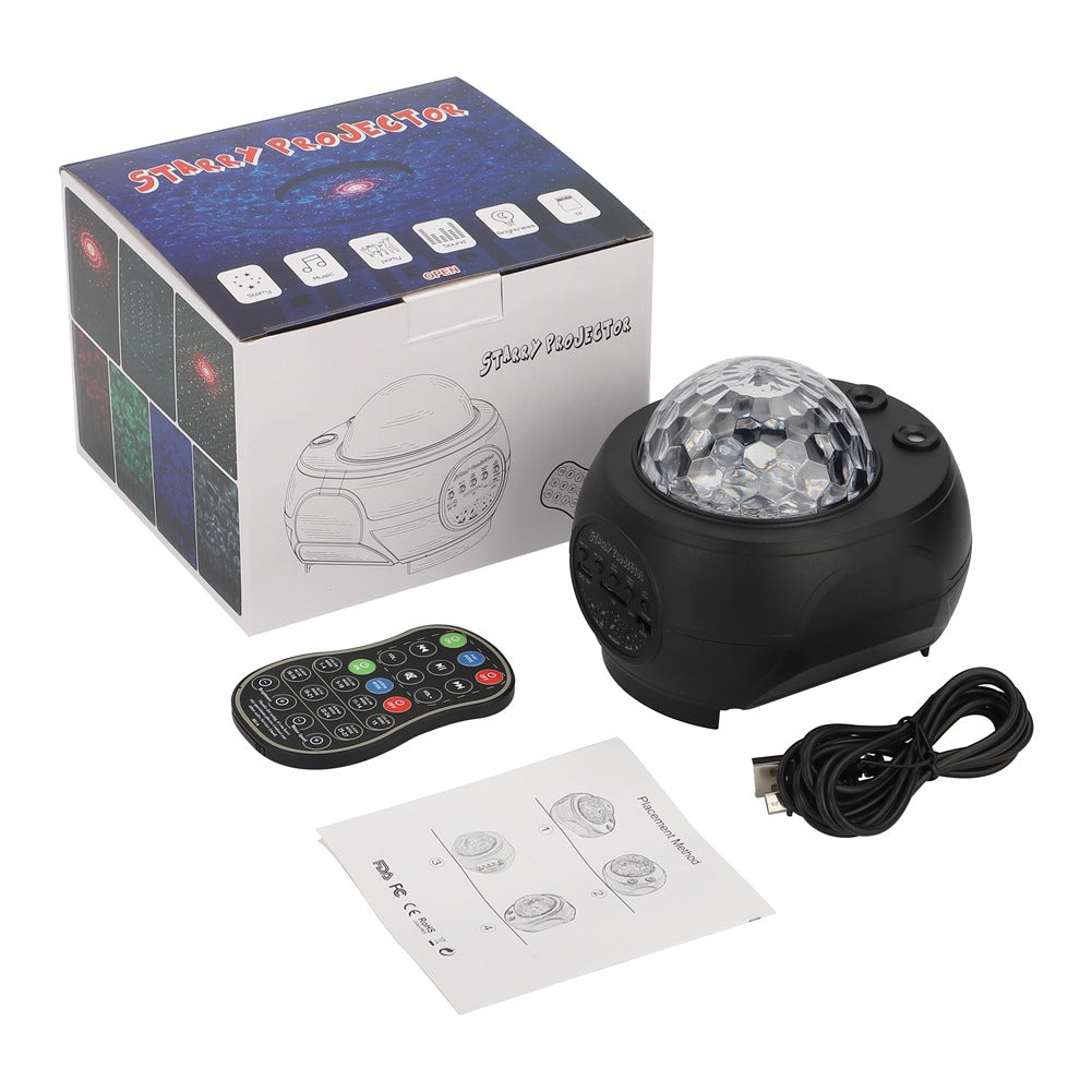 LED Galaxy Star Projector — Ocean Wave Night Light with Bluetooth Speaker