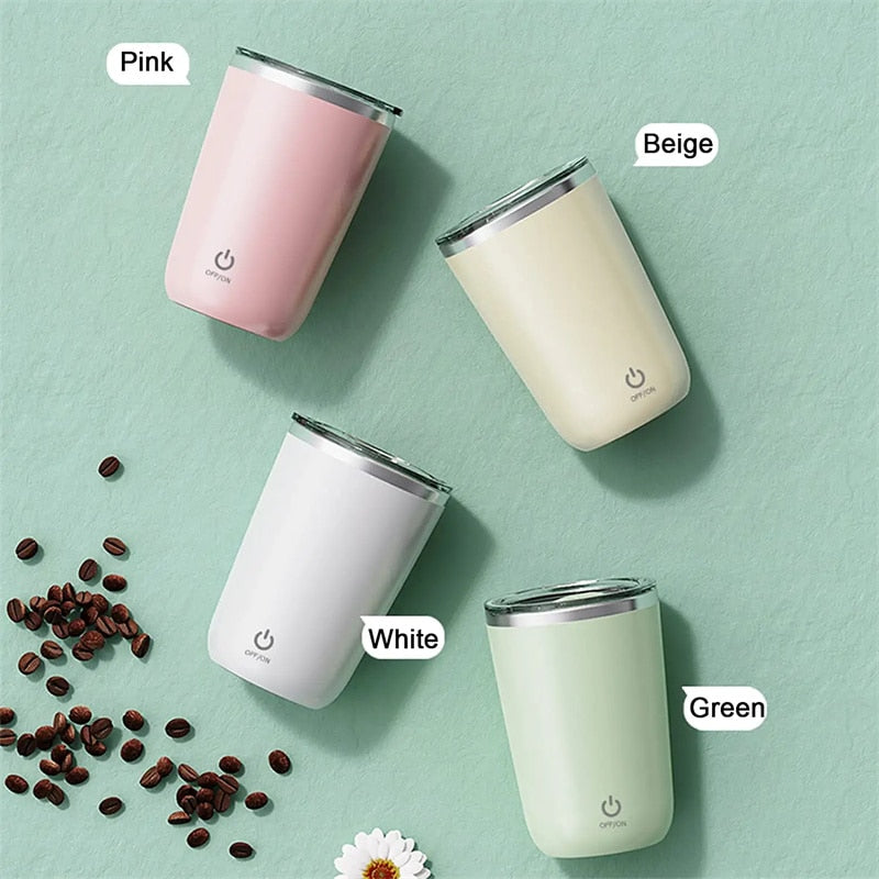 Self-Stirring Rechargeable Mug — 350ml Magnetic Auto-Mixing Cup