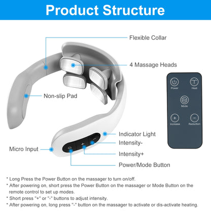 EMS Cordless Neck Massager with Heat