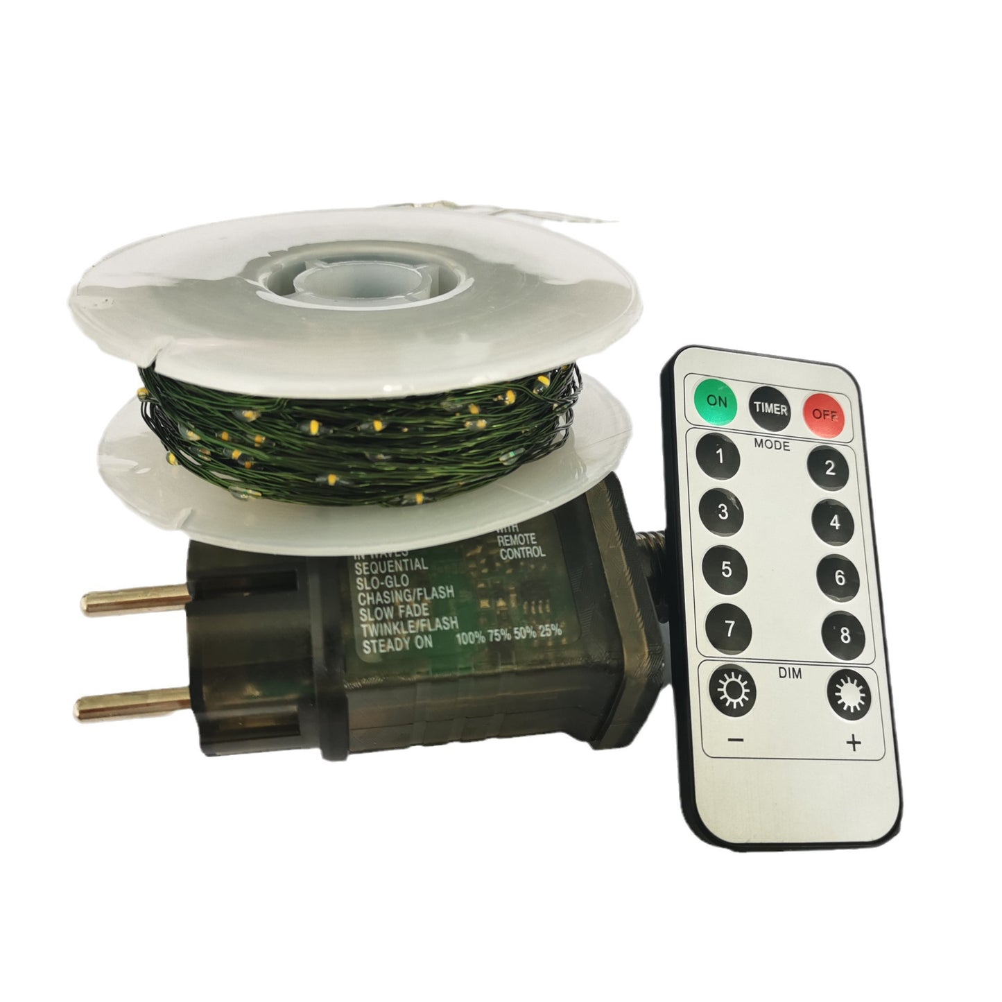LED Copper Wire Fairy Light String — 8-Function Remote Control