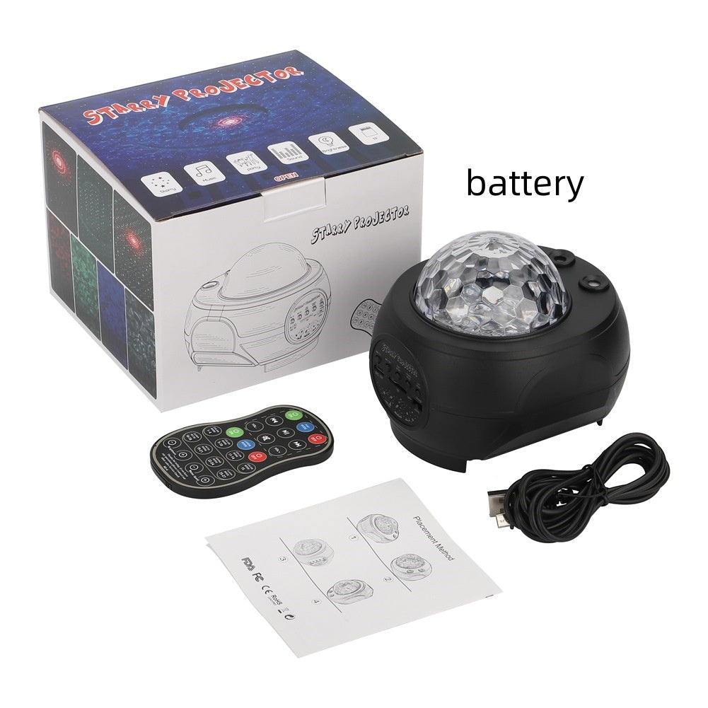 LED Galaxy Star Projector — Ocean Wave Night Light with Bluetooth Speaker