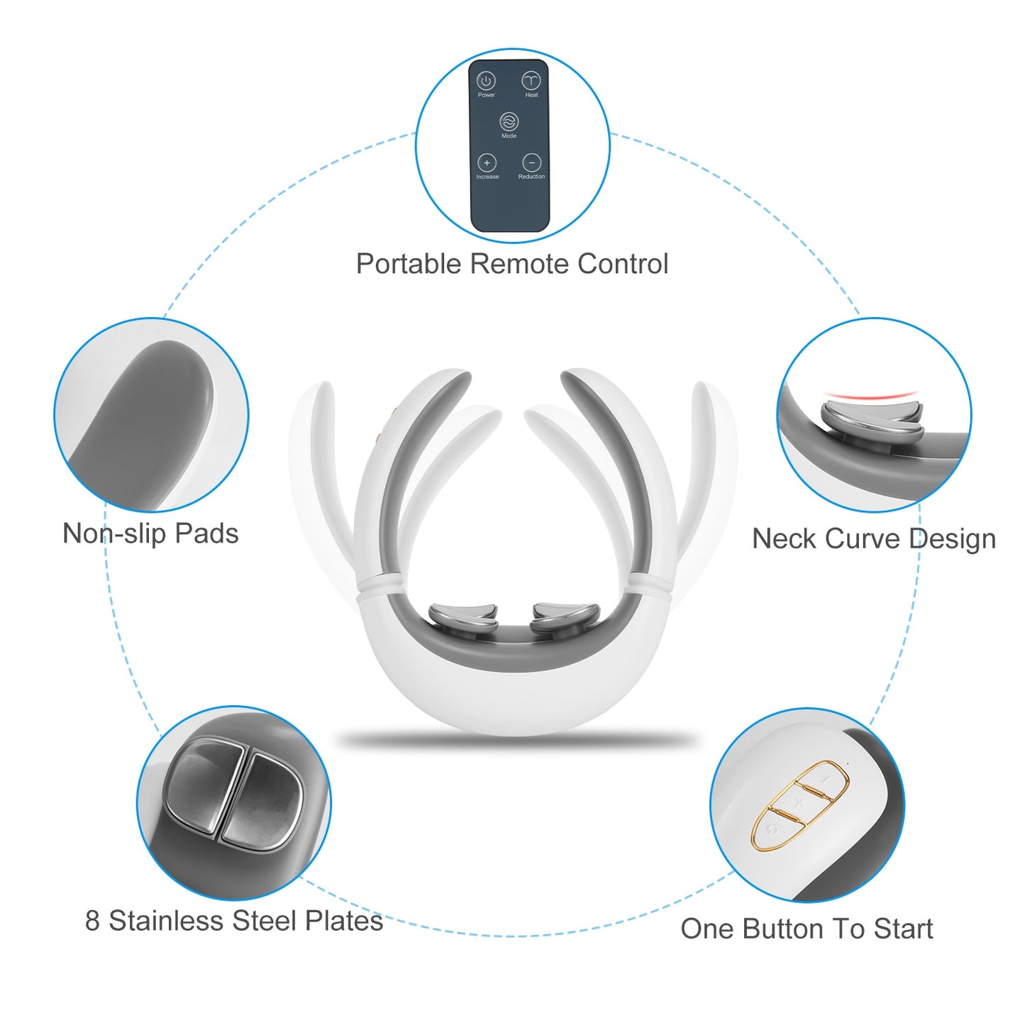 EMS Cordless Neck Massager with Heat