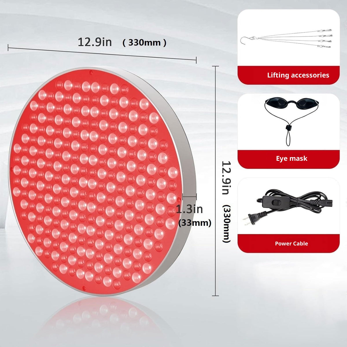 Round Panel Red Light Therapy Lamp