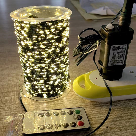LED Copper Wire Fairy Light String — 8-Function Remote Control