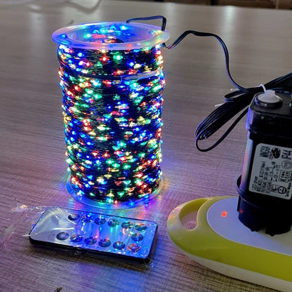 LED Copper Wire Fairy Light String — 8-Function Remote Control