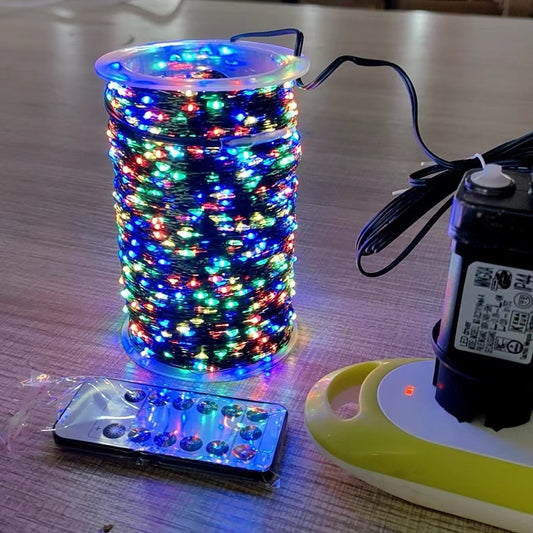 LED Copper Wire Fairy Light String — 8-Function Remote Control